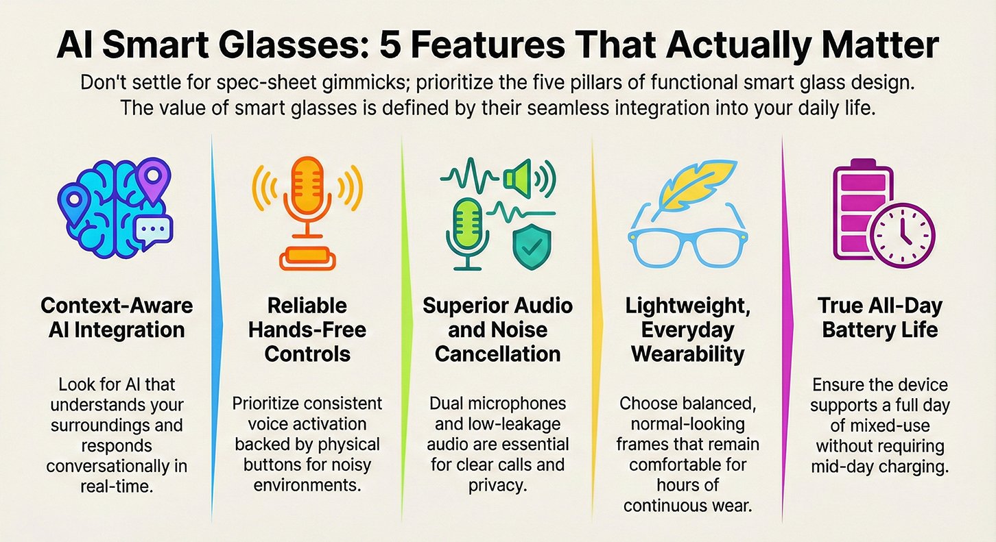 Key Features to Look for in AI Smart Glasses